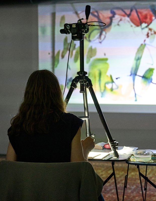 Live-Performance mit Eiko Yamada und Dirk Marwedel, Wiesbaden 2024 (Kirsten Kötter)