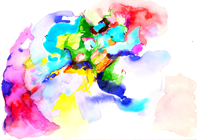 Kirsten K&ouml;tter: 2005, Aquarell, 17 &times; 24 cm