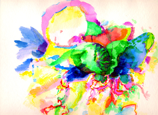 Kirsten K&ouml;tter: 2005, Aquarell, 30 &times; 40 cm
