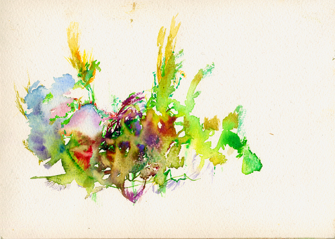 Kirsten Kötter: 2007, im Atelier als Geschenk, Aquarell, 17 × 24 cm Kirsten Kötter: 2007, im Atelier als Geschenk, Aquarell, 17 × 24 cm