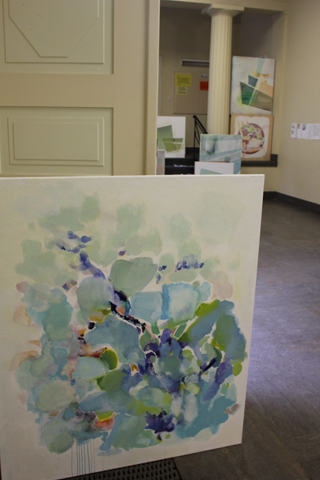 Kirsten K&ouml;tter: Installation Malerei, 27.-29.06.2014, Kunstfestival 48-Stunden Neuk&ouml;lln Berlin, Albert-Schweitzer-Schule Berlin