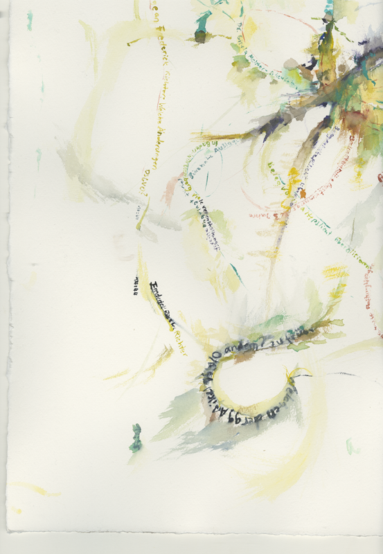 2020-11-23_familienausschuss-buerokratieabbau-ehrenamt, German Bundestag, Committee on Family, Senior Citizens, Women and Youth, 
  water colour, 65 x 50 cm, detail (Kirsten Kötter)