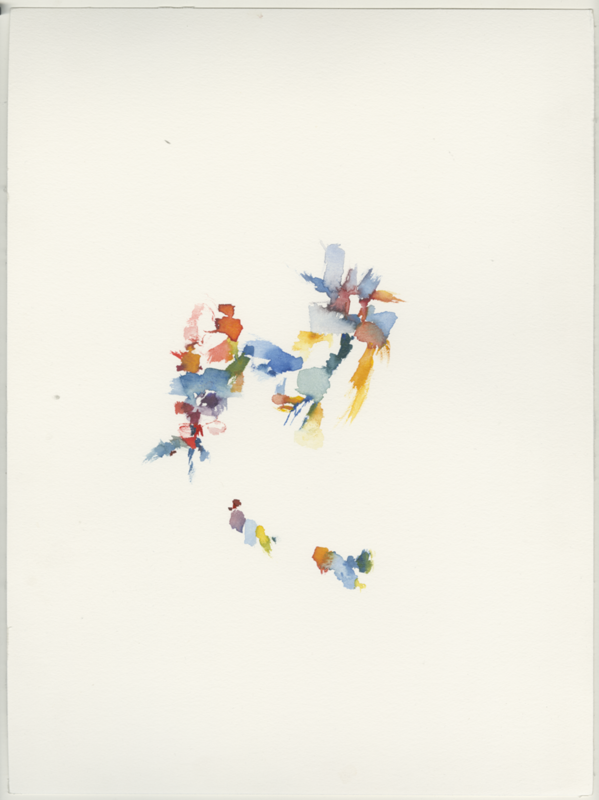 Falkplatz und Spielplatz, Rollbergsiedlung, Berlin, 09.05.2021, Aquarell, 40 × 30 cm (Kirsten Kötter)